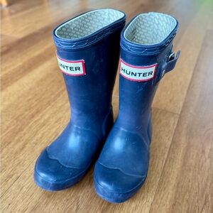 Kids Hunter Blue Rain Boots